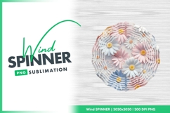 Pastel Daisy Flower Round Wind Spinner Png Product Image 1