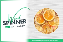 Orange Slices Background Wind Spinner Round Png Product Image 1