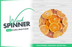 Orange Slices Fresh Fruit Wind Spinner Round Png Product Image 1