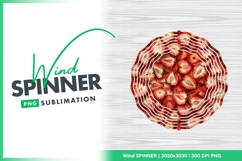 Fresh Strawberry Halves Circular Wind Spinner Round Png Product Image 1