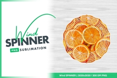 Orange Slices Fresh Citrus Fruit Wind Spinner Round Png Product Image 1
