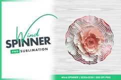Pink Paper Flower Wind Spinner Round Png Product Image 1