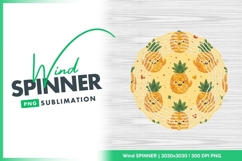 Cute Pineapple Seamless Pattern Wind Spinner Round Png Product Image 1