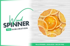 Orange Fruit Slices Pattern On A Round Wind Spinner Png Product Image 1