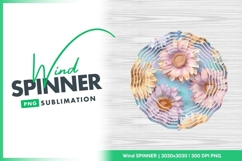 Floral Wind Spinner Round Png Product Image 1