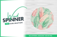 Feather Art Background Wind Spinner Round Png Product Image 1