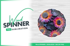 Colorful Floral Arrangement Wind Spinner Round Png Product Image 1
