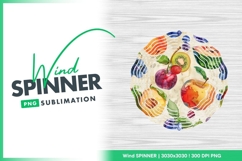 Watercolor Fresh Fruit Assortment Pattern Wind Spinner Product Image 1