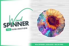 Luminous Sunflowers Round Floral Wind Spinner Png Product Image 1