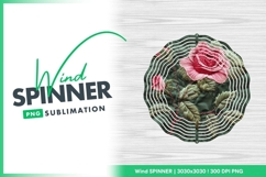 Rose Embroidery Wind Spinner Round Png Product Image 1
