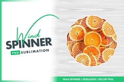 Fresh Orange Slices Wind Spinner Round Png Product Image 1