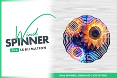 Abstract Colorful Sunflowers With Leaves Wind Spinner Product Image 1