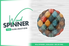 Multicolored Leather Upholstery Buttoned Wind Spinner Product Image 1