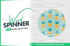 Cute Pineapple Pattern Wind Spinner Round Png Product Image 1