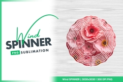 Pink Poppies Wind Spinner Round Png Product Image 1
