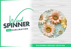 Colorful Daisies Against Blue Background Wind Spinner Product Image 1