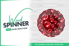 Red Water Droplets on a Dark Red Surface with Wind Spinner Product Image 1