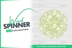 Floral Pattern in Light Green and Cream with Wind Spinner Product Image 1