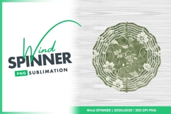 Floral Pattern with White Flowers and Vines Wind Spinner Product Image 1