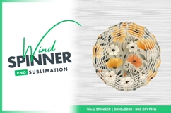 Floral Pattern with Yellow Orange and White Wind Spinner Product Image 1
