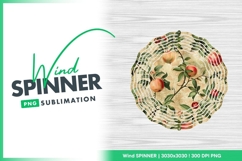 Vintage Apple Branch Pattern with Red and Wind Spinner Product Image 1