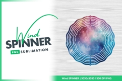 Abstract Watercolor Galaxy Background Wind Spinner Product Image 1