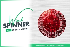 Red Bokeh Bubbles and Water Droplets Wind Spinner Product Image 1