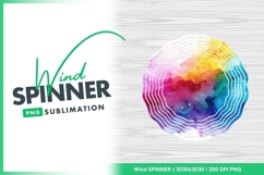 Vibrant alcohol ink wind spinner round png Product Image 1