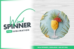 Paper Cutout Cocktail with Ice Straw Umbrella Wind Spinner Product Image 1