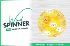 Smiling Sun and Cloud Pattern on Yellow Wind Spinner Product Image 1