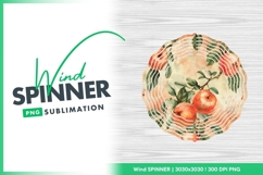 Watercolor Apples on Branches with Leaves Wind Spinner Product Image 1