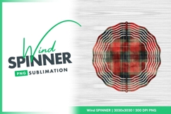 Classic red and green plaid pattern texture wind spinner Product Image 1