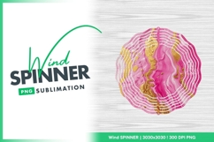 Abstract Pink and Gold Fluid Art Texture Wind Spinner Product Image 1