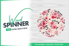 Floral Pattern with Pink and Red Flowers Wind Spinner Product Image 1