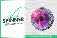 Fluid art flower pink purple black wind spinner Product Image 1