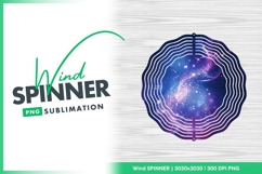 Abstract Swirling Galaxy with Sparkling Stars Wind Spinner Product Image 1