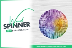 Abstract Fluid Art Rainbow Gradient with Wind Spinner Product Image 1