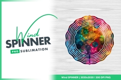 Abstract Colorful Ink Circles and Bubbles Wind Spinner Product Image 1