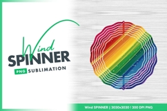 Rainbow Gradient Background with Diagonal Wind Spinner Product Image 1