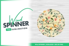 Floral Tree Pattern with Oranges Pink Flowers Wind Spinner Product Image 1
