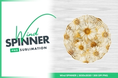 Daisy Flower Pattern with White Petals and Wind Spinner Product Image 1