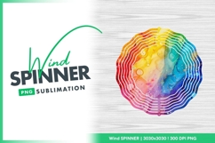 Vibrant colorful watercolor painting abstract wind spinner Product Image 1