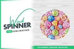 Colorful Swirl Lollipops on Pink Background Wind Spinner Product Image 1