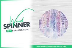 Watercolor wisteria wind spinner round png Product Image 1