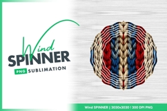 Knitted Texture Pattern in Red White and Wind Spinner Product Image 1