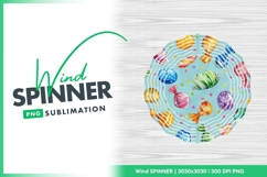 Watercolor Candies and Colorful Dots on Light Wind Spinner Product Image 1