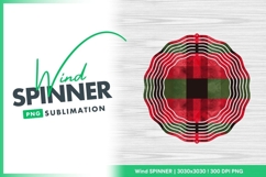Christmas plaid texture wind spinner round png Product Image 1