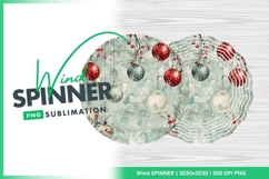 Christmas ornaments and berries festive wind spinner round Product Image 1