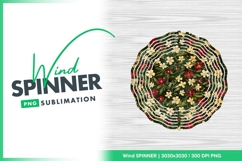 Floral Pattern with Red Yellow and White Wind Spinner Product Image 1