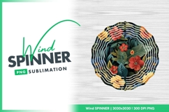 Tropical Floral Pattern with Colorful Flowers Wind Spinner Product Image 1